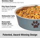 Bella Dog Bowls- Stainless Steel Dog & Cat Bowls - Spill Proof Dog Food Bowl, Cat Bowl, Puppy Essentials & Pet Supplies 