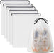 Clear Shoe Bags for Travel 5 PCS, Drawstring Travel Shoe Bags for Packing