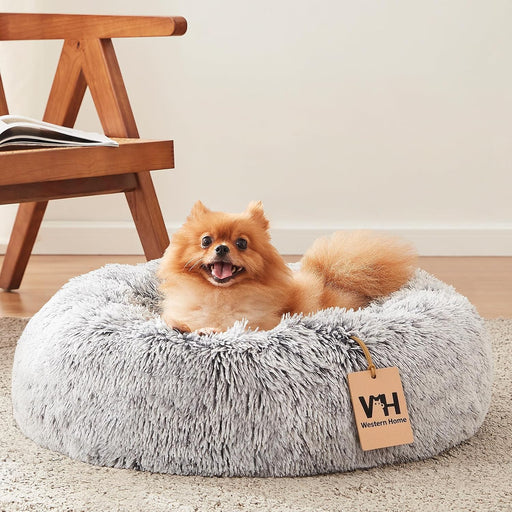 Calming Soft Round Dog &Cat Bed Small Dog Bed Washable,20"