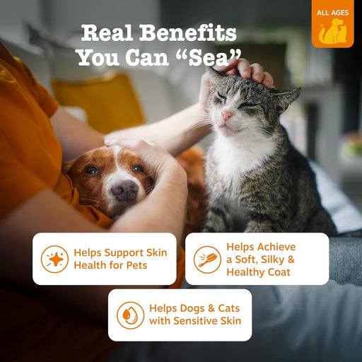 Salmon Oil for Dogs & Cats - Omega 3 for Dogs 8.5oz