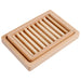Soap Dish Two Tier Soap Holder Wooden Soap Storage Tray Bathroom Accessories 14*10*2.5Cm