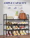 Shoe Rack for Closet, Shoe Organizer, 27.6" Wide - 3 Tier, Black