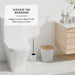 Bathroom Set - White Bathroom Accessories Set, 6PC Bathroom Accessory Set, Bathroom Sets with Toilet Brush, Trash Can & Soap Dispenser