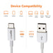 USB-C to USB-A 2.0 Fast Charger Cable, 480Mbps Speed, USB-IF Certified, for Apple iPhone 16/15, iPad, Samsung Galaxy, Tablets, Laptops, 6ft, White