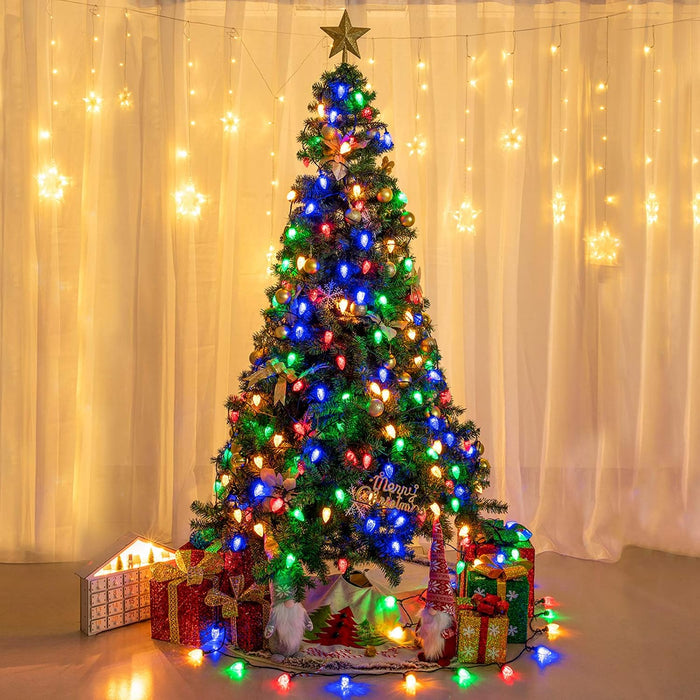 100LED 81FT C9 Christmas String Lights Plug in Fairy Twinkle Multicolor