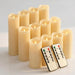 Waterproof Flameless Candles, 12 PC Battery Operated LED Pillar Candles with 2 Remote Controls & Timer, Flickering Indoo