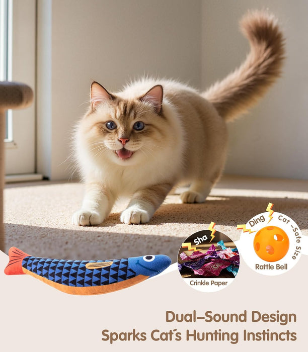 Cat Toys with [5000 mg A+Natural Catnip & Silvervine] Kicker Fun