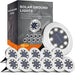 Solar Lights Outdoor Waterproof, Cold White, 12 Pack Ground Lights