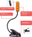 Amber Book Light – Blue Light Blocking Reading Light for Bed, Stepless Dimming, Rechargeable Clip-On Night Light, 1600K 