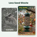 Squirrel Proof Bird Feeders for Outdoors - 4 Port Hanging Metal Bird Feeder with Gravity Spring, Upgraded Metal Hanging 