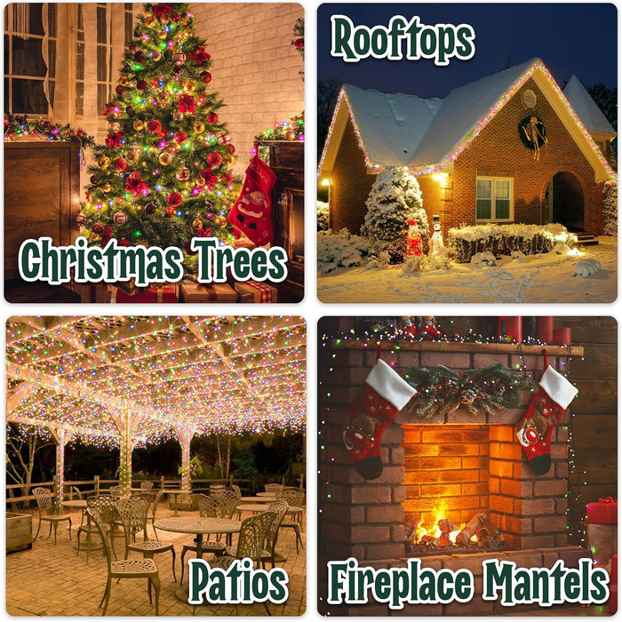 christmas lights for tree - 35 colored warm xmas lights | 6.6 ft long
