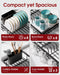 Dish Drying Rack in Sink - Expandable Stainless Steel Dish Rack Over the Sink, Kitchen Sink Drain Strainer with Cutlery 