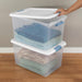 Latching Box with Lids for Home and Office, 64 Quart, 4-Pack