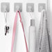 Adhesive Wall Hooks Clear 50lb(Max) Heavy Duty Hanging Sticky-10 Pack