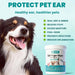 Ear Cleaner Finger Wipes 60 Counts, Dog Ear Cleaner, Grooming Kit Care for Dogs and Cats, Soft & Easy Otic Cleaning Pads