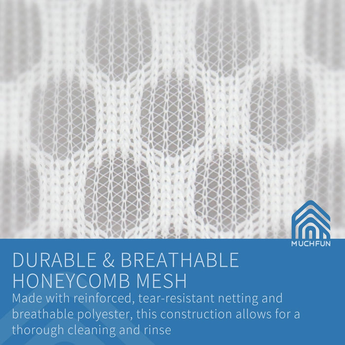 3Pcs Durable Honeycomb Mesh Laundry Bags for Delicates 12x16 Inches