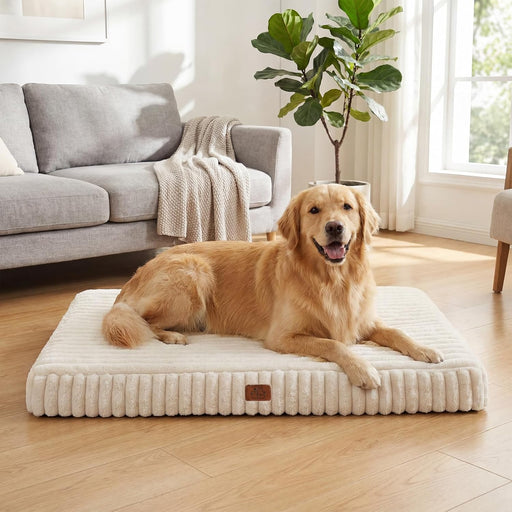 Orthopedic Dog Bed for Large Dog, Waterproof Washable Pet Bed for Crate