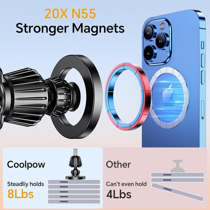 for MagSafe Car Mount【Windshield+Vent+Dash】Magnetic Phone Holder for Car Phone Holder Mount Cell Phone Holders for Your 