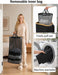 Laundry Hamper with Lid,110L Laundry Basket with Mesh Bags,Black