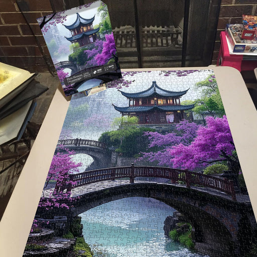 Plum Blossom Dreamscape Puzzles for Adults 1000 Pieces, Vintage Flower Tree 1000 piece Puzzle for Adults, Impossible Uni