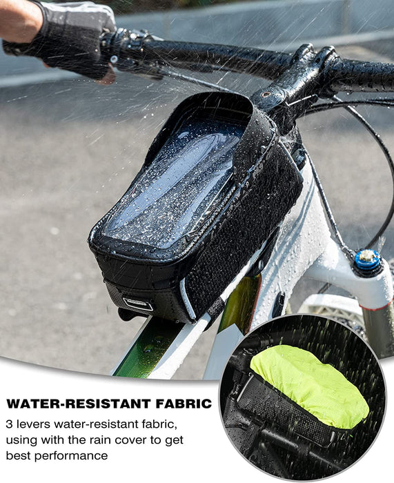 Bike/Bicycle Phone Front Frame Bag, Waterproof, Tube Cycling Pouch