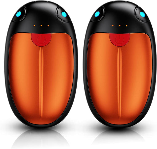 Hand Warmers Rechargeable, 2 Pack Portable Pocket Hand Warmers, 20Hrs Long Heating Double Warm Electric Handwarmers, Reu