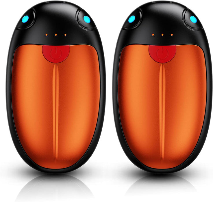 Hand Warmers Rechargeable, 2 Pack Portable Pocket Hand Warmers, 20Hrs Long Heating Double Warm Electric Handwarmers, Reu