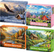 4-Pack 500 Piece Puzzles for Adults, Four Seasons Scenery Jigsaw Puzzles for Adults 500 Pieces, Fun Challenging Jigsaw Puzzles 500 Pieces for Adults Family Game Gift for Home Decor Wall Art