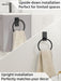Hand Towel Holder for Bathroom, Adhesive Round Towel Ring, Black