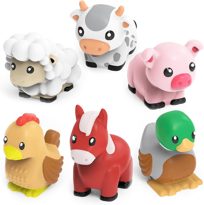 ® Barnyard™ Mold Free Bath Toys, 6 Pack | Sealed, No Hole Bath Toys Design Keeps Moisture Out | Soft, Squeezable & Float