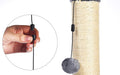 Cat Scratching Post for Indoor Cats & Kittens, Medium (31.5"H), Cat Furniture with Dangling Ball Toy, Grey