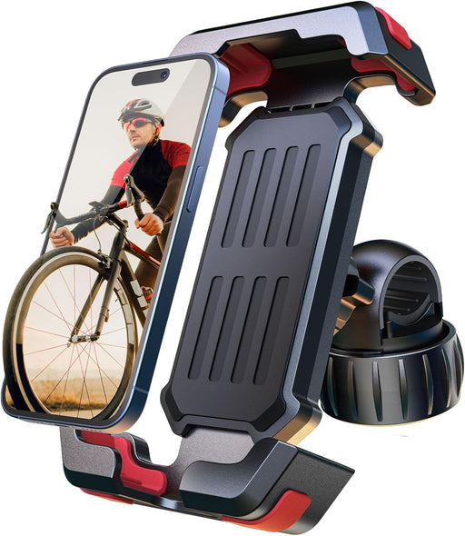 2026 New Upgraded Bike Phone Holder Handlebar - 1S Quick Install, Motorcycle Phone Mount, Bicycle Phone Holder fit Large