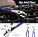 7-Piece Pliers Set, Pliers Tool Set with Comfort Grip, Blue