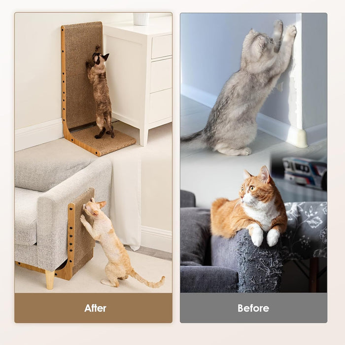 Cardboard Cat Scratcher for Indoor Cats, 26.8 Inch, Brown
