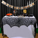 Halloween Decoration Black Lace Spiderweb Fireplace Mantle Scarf Cover Festive Party Supplies 45 X 243cm 18 x 96 inch