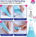 88 pc Cake Decorating Kit & Cake Turntable -Piping Bags and Tips Set