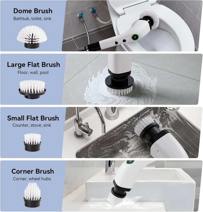 Electric Bathroom Cleaning Brush Cordless Shower Scrubber SD-CTB01