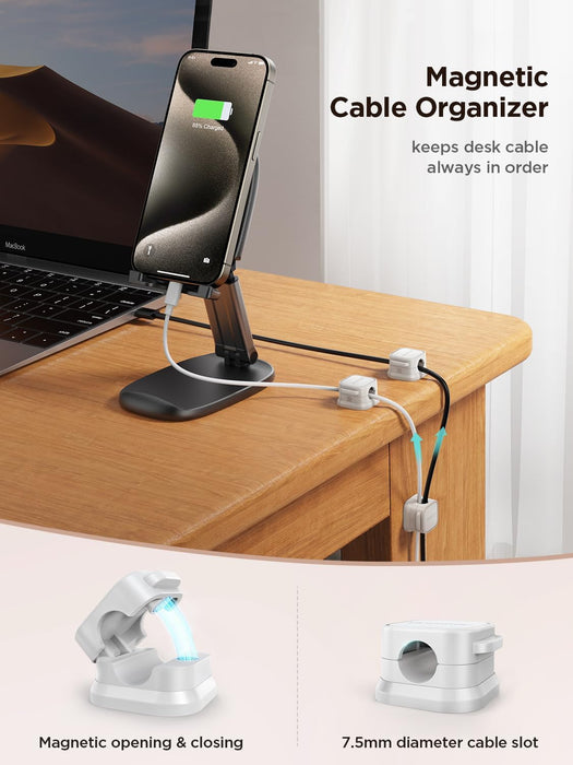 9 Pack Magnetic Cable Clips, Cord Organizer Adhesive Wire Holder