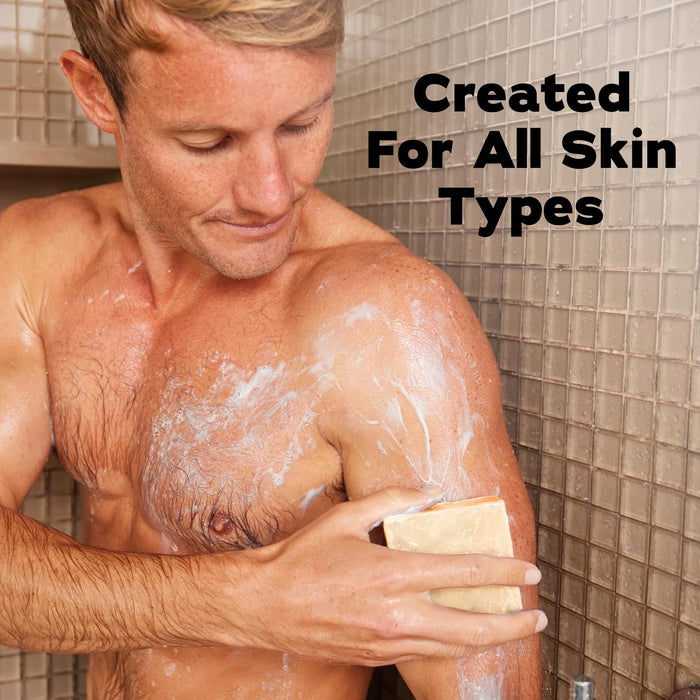 Natural Men’s Bar Soap, Body Soap Bar (5oz, 3-Pack)