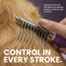 Poodle Dematting Fur Rake Comb Brush for Dogs and Cats - Long 2.5" Steel Safety Blades Metal Comb for Detangling Matted or Knotted Undercoat Hair