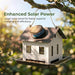 Solar Bird Feeder - Hanging Metal Bird House Feeder with Solar Lights, Outdoor Solar Lantern, Garden Decor for Outside, Unique Gifts for Mom, Grandma, Christmas