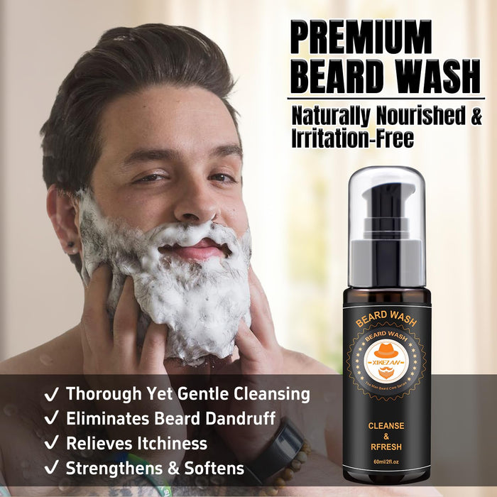 Beard Kit Gifts for Men Beard Grooming/Care-Soften,Soothe Mustache