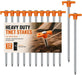 12 Pack Tent Stakes Heavy Duty Camping Stakes, 7.1inch Non-Rust Metal Tent Pegs with Storage Bag Ground Stakes Tent Spik