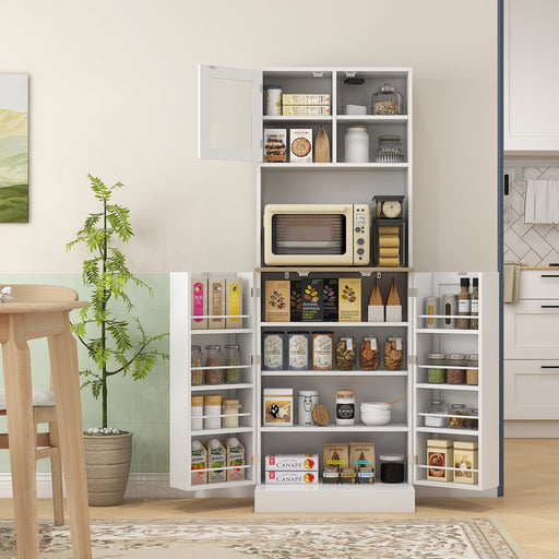 Tall Kitchen Pantry and Microwave Cabinet