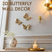 3D Butterfly Wall Decor Set – Resin Wall Decor for Living Room, Bedroom, Bathroom, Dining Room, Outdoor and Gallery Wall