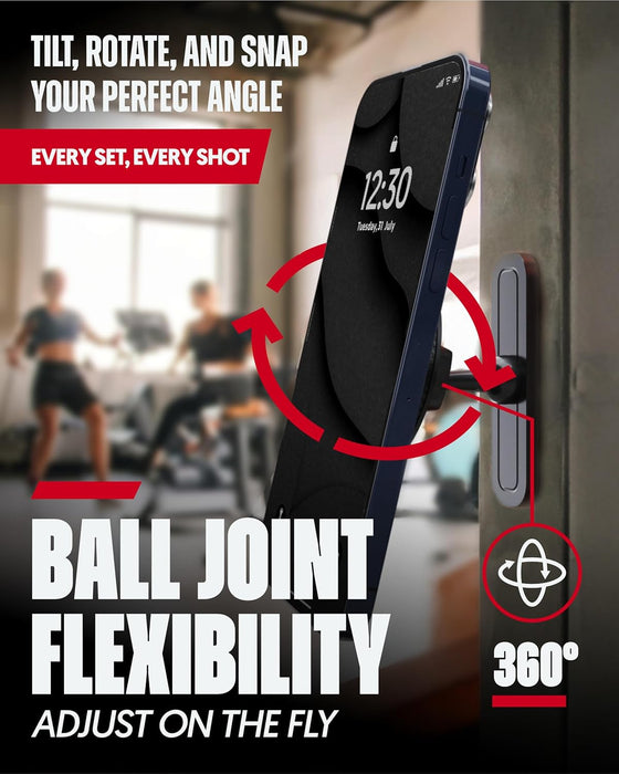 Magnetic Phone Holder for Gym, Stand for MagSafe and Android, Alloy Base