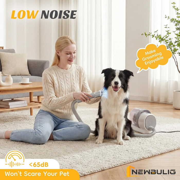 Pet Grooming Vacuum Kit for Cats and Dogs, 2.5L Dust Cup