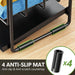 2-Tier Kitchen Sink Caddy Organzier Rack with Dish Brush Sponge Holder