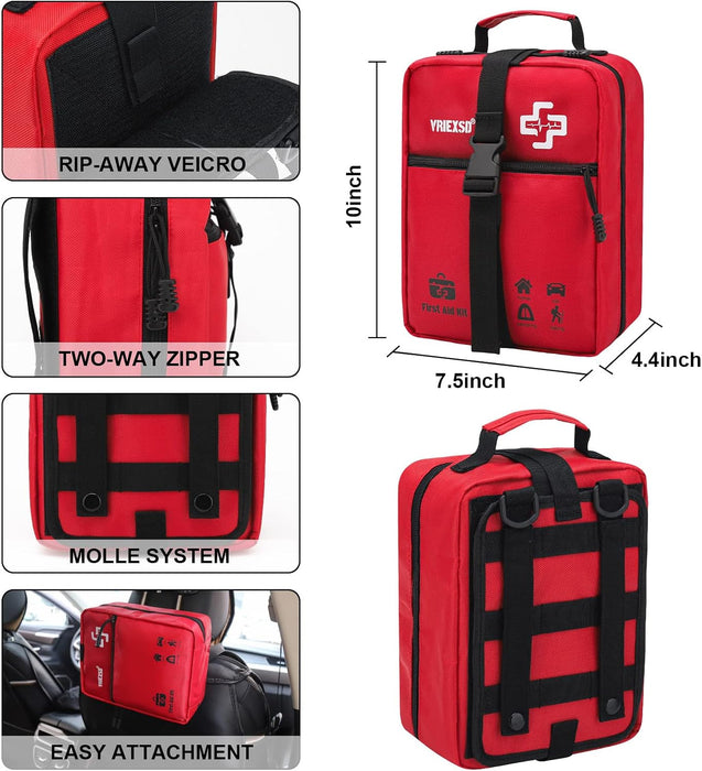 400 Piece Large First Aid Kit for Home, Car, Travel, Camping,Sports