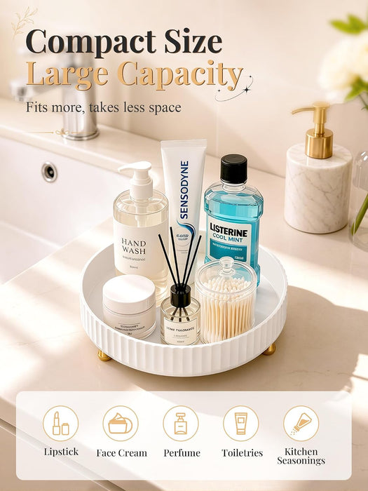 360 Rotating Makeup Organizer - Perfume Vanity Skincare Tray